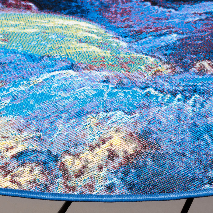 17 Stories Hykeham Abstract Indoor/Outdoor Rug Wayfair